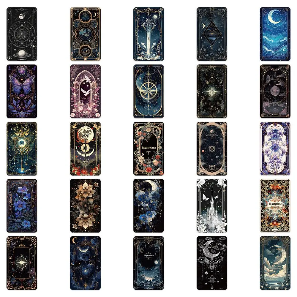 10/50pcs Cool Dark Mysterious Art Moon Graffiti Stickers Decals DIY Laptop Phone Car Motorcycle Luggage Decoration Sticker Toys