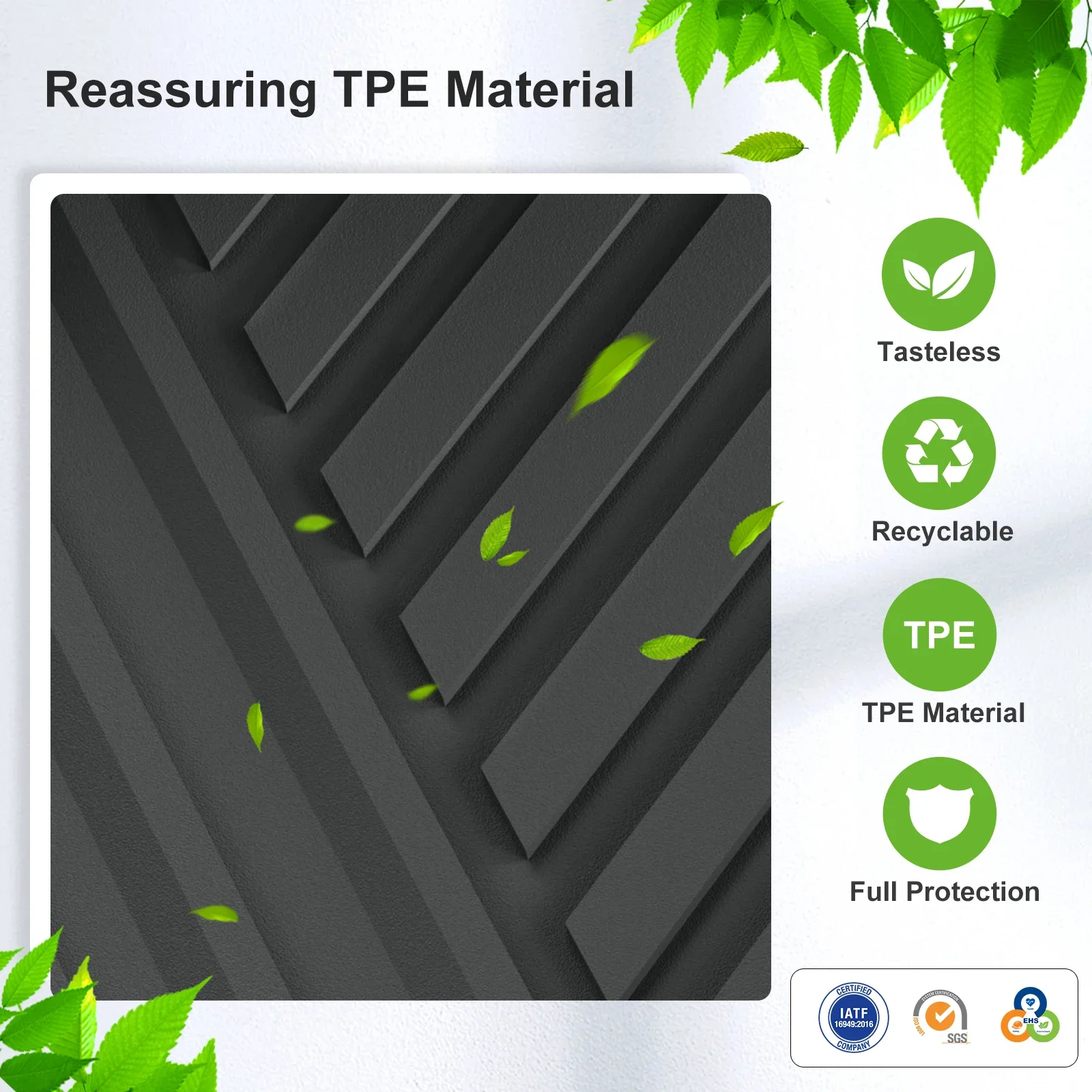 Right Drive for Chery Jaecoo J6 EV/ICAR 03 2024-2026 RHD All-Weather TPE Car Floor Mats Cargo Trunk Pad Accessories BLACK