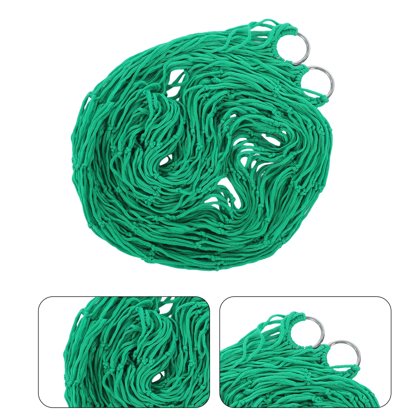 Portable Nylon Rope Hammock – Lightweight Mesh Hanging Bed for Camping, Outdoor, Garden, Beach & Patio Relaxation
