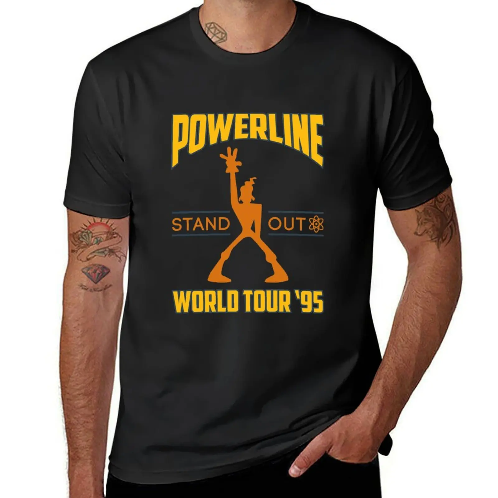 Powerline Stand Out World Tour '95 T-Shirt heavyweights aesthetic clothes mens graphic t-shirts pack