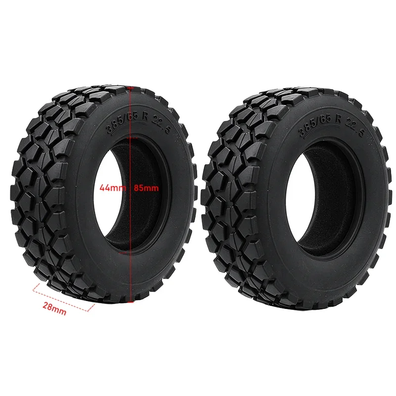 1:14th Scale Simulation 22/28mm Wide Rubber Tire for Tamiya RC Truck Tipper for SCANIA 770S R620 for VOLVO ACTROS AROCS wheel