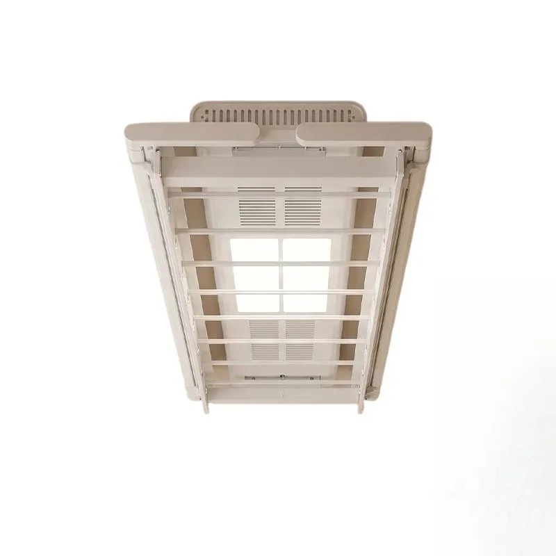 Intelligent voice remote control automatic lifting household balcony drying three scissors drying rod electric drying rack