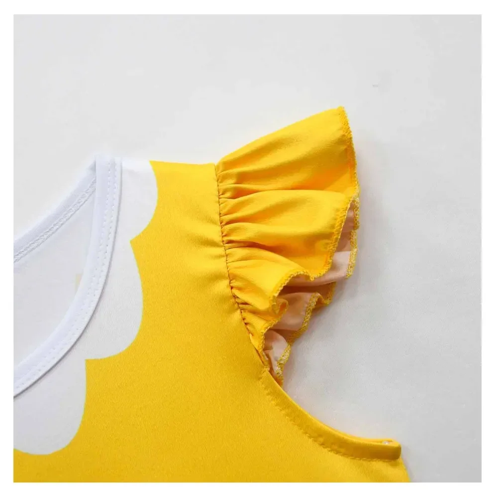 Mädchen Pfirsich Kleid Kinder Cosplay Kostüm Anime Spiel Film Bros Prinzessin Rollenspiel Fantasia Outfits Kind Halloween Karneval Kleidung