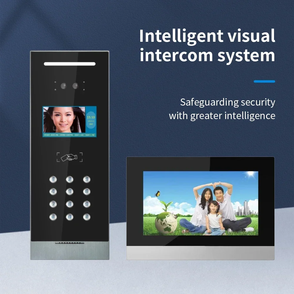 DC61KRG-IC Facial Recognition Digital Building Visual Intercom Access Control System 4.3-inch LCD Screen