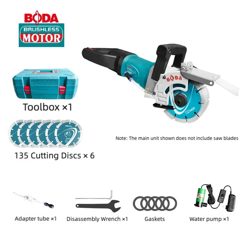 BODA 4000W مطاردة الخرسانة الكهربائية والجدار بدون فرش، قاطعة ليزر 5.8 كجم، حماية تلقائية وخالية من الحطام لقطع الأسمنت/المشابك
