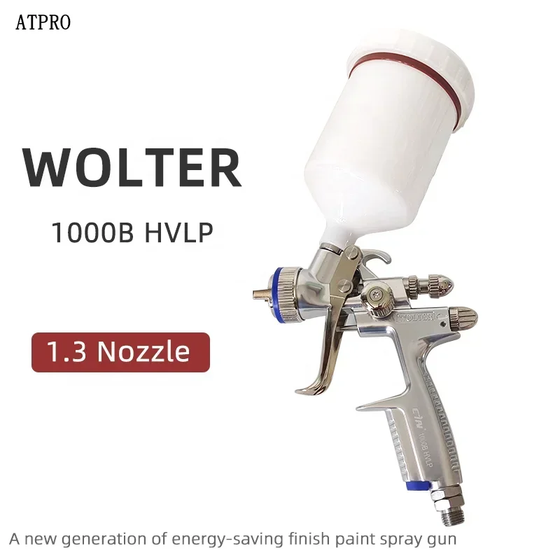WOLTER 1000-111 Car Spray Spray Paint Pneumatic High Atomization Upper Oot Sheet Metal Silver 1.3Nozzle