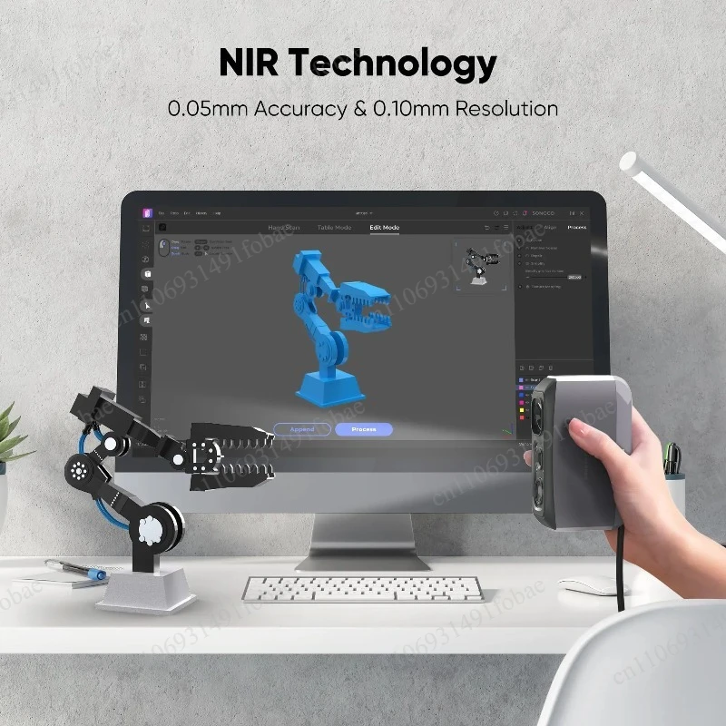 

Standard Handheld 3D Model Scanner 0.05mm Precision Anti-Shake Lens for 3D Printing