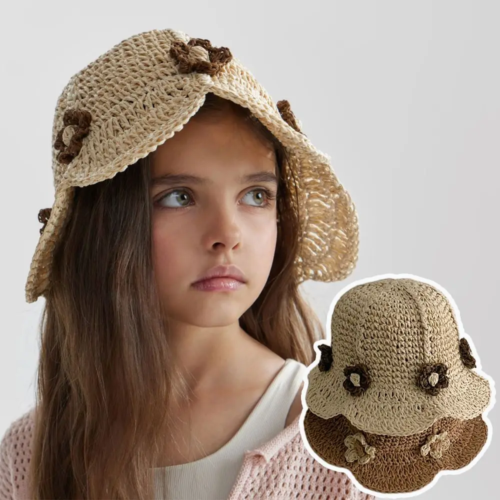 

Cute UV Protection Children Panama Caps Breathable Foldable Baby Sun Hat Cute Design Soft Straw Hat Summer Season