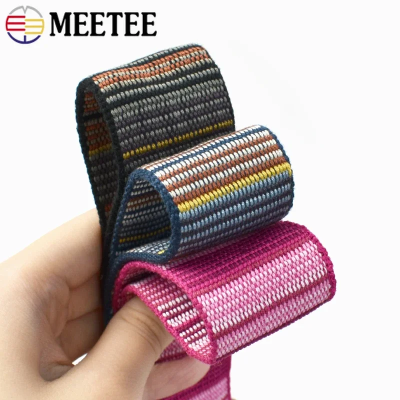 1-5Meters 38mm Jacquard Webbing Tapes 2.5mm Thick Cotton Strap Ribbon Bag Shoes Belt Bias Binding Clothes DIY Sewing Accessories