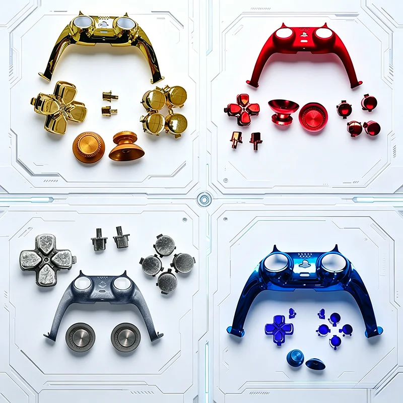 Image of Geeignet für PS5-Controller Kristallknöpfe ABXY Funktionsersatz-Gehäuse mit Zierleiste DIY-Zubehör
