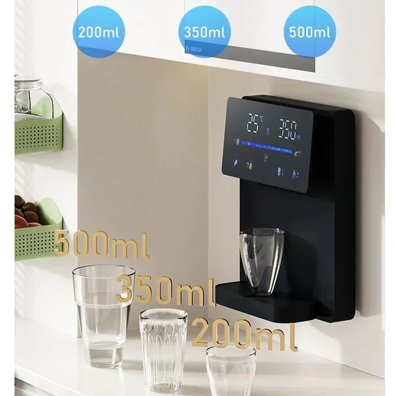 Home Wall-Mounted Instant-Heat Water Dispenser: 200/350/500 mL Fixed-Volume Dispensing, Tankless with Self-Priming