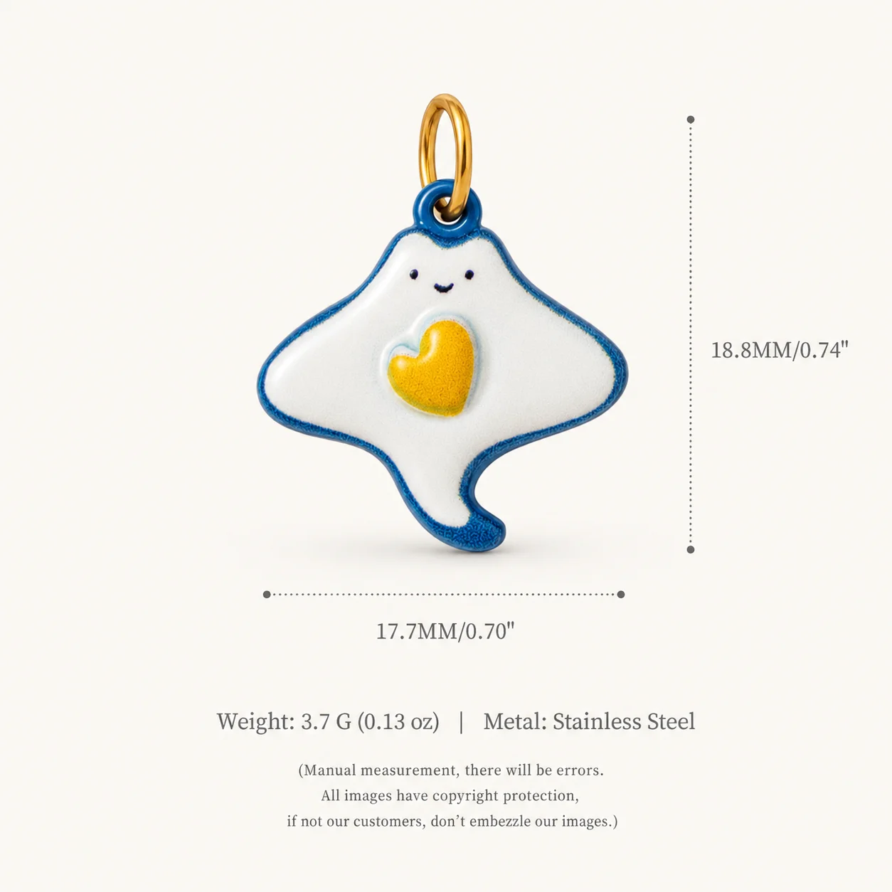 Edelstahl-Anhänger: Einfache und vielseitige Tier-Motive (kleiner grauer Waschbär, Maus, Elefant) für DIY-Schmuck. – Detail 5