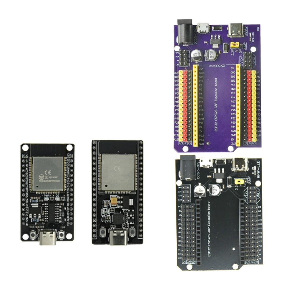 For ESP32-DevKitC-32 Board, WiFi BT Wireless Module CP2102 CH340C, Type-C USB Dual Core Ultra-Low Power MCU