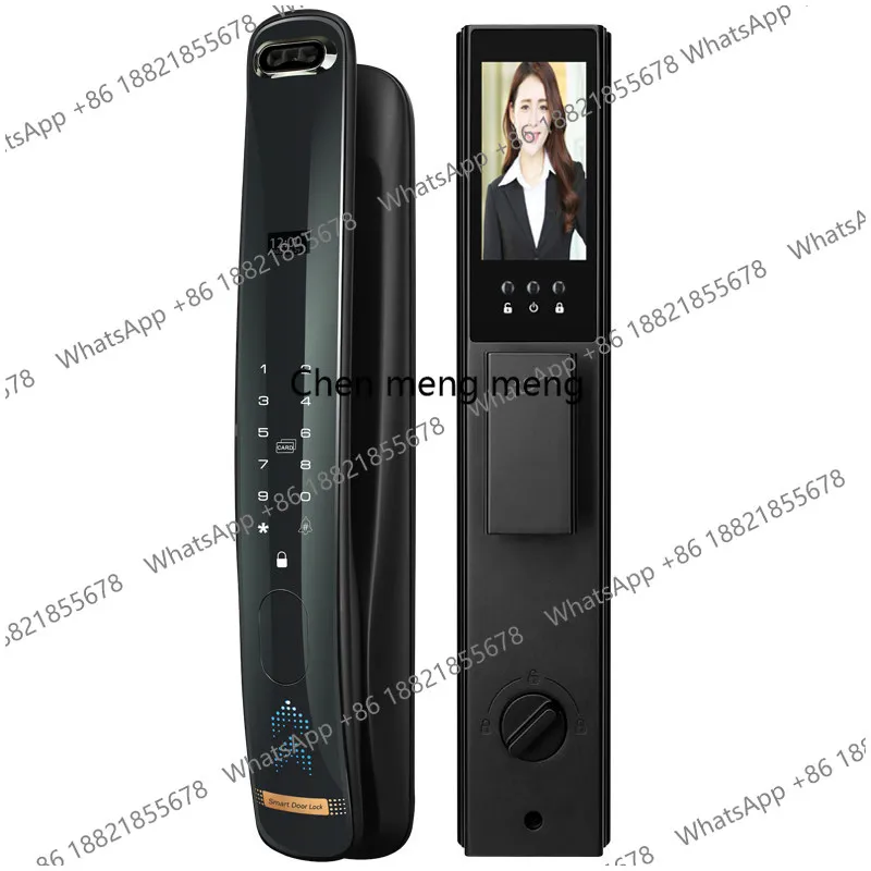 Ganjiang facial recognition fingerprint lock household security door automatic with surveillance camera smart password lock