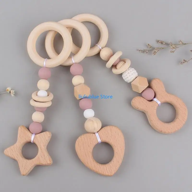 ألعاب التسنين للأطفال من السيليكون، مشبك لهاية، حامل لعبة تدليك الأسنان 62CF