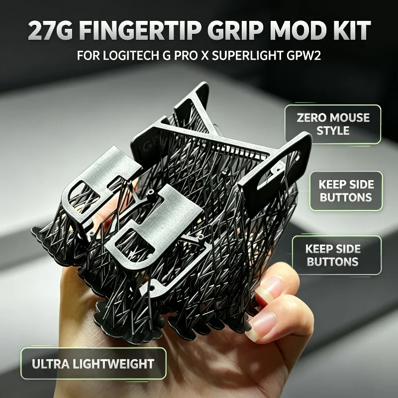 27g Fingertip Grip Mouse Mod Kit For Logitech G Pro X Superlight Gpw2 Keep Side Buttons Ultra Lightweight Gaming Mouse Housing