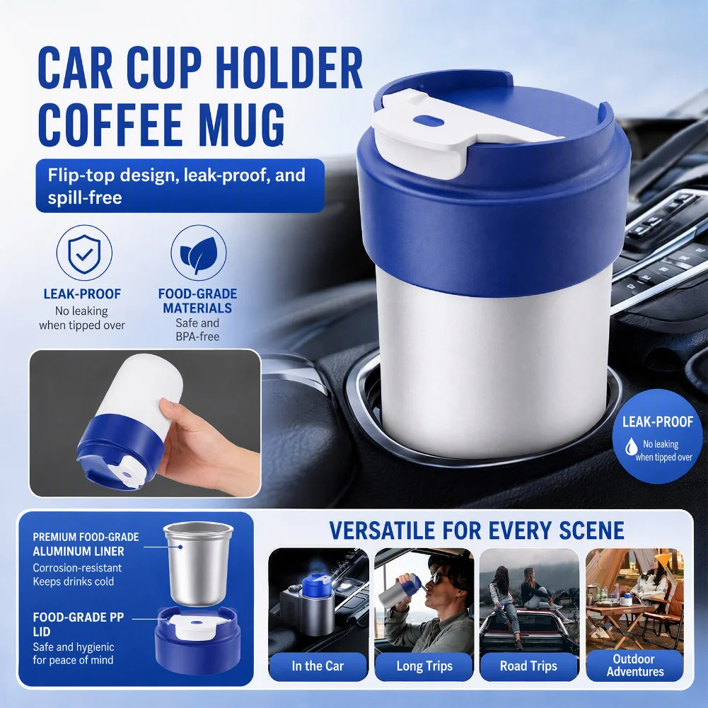 2 In 1 Electric Beverage Warmer Cooler with Temperature Digital Display Car Insulation Drink Cooler Cup for Office Travel