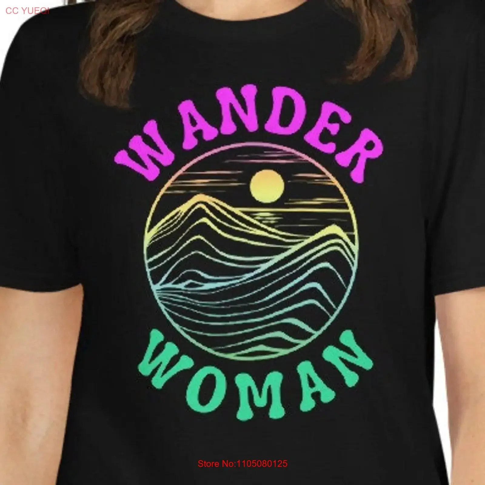 

Футболка Wander Woman Adventure Camping Hiker Nature Lover Vacation, винтажный стираный топ для повседневной одежды, стильная графика