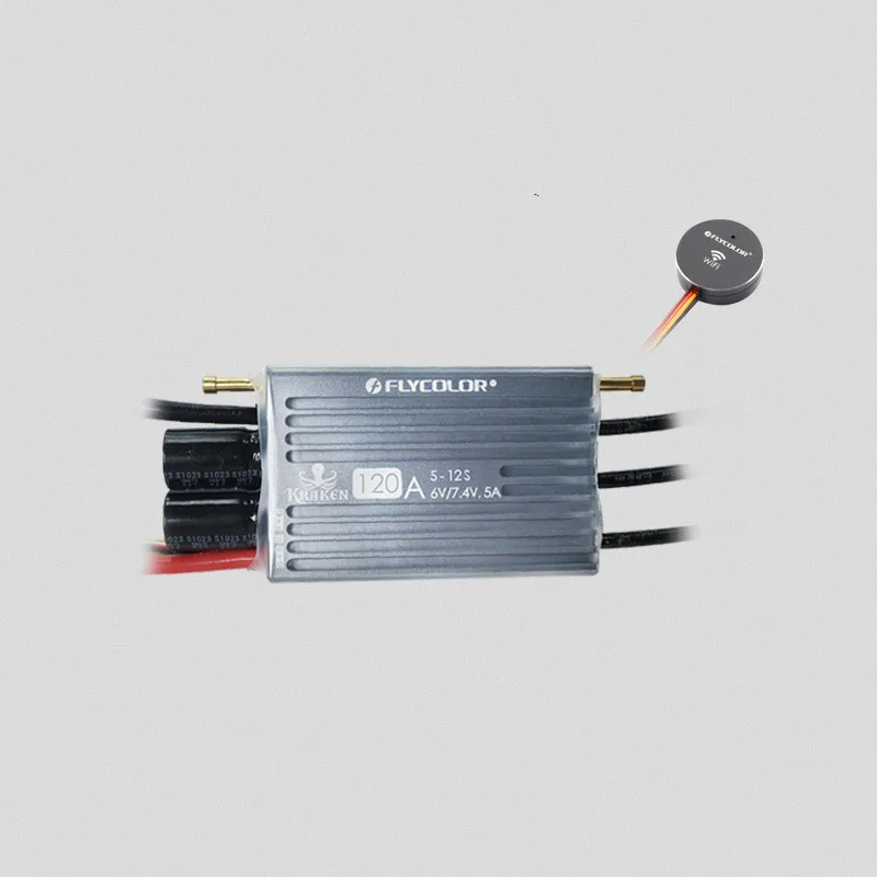 FLYCOLOR KRAKEN Pengontrol Kecepatan ESC Brushless Tahan Air Tegangan Tinggi 5-12S Lipo 120A 160A 200A untuk Kapal RC