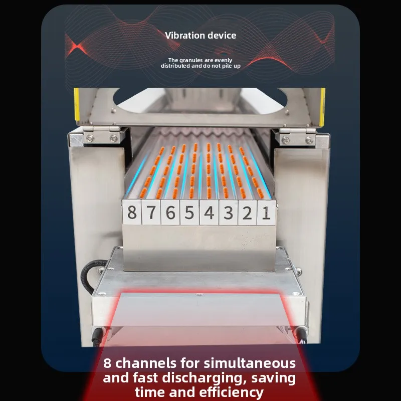 XKYL-8 Fully Automatic 8-Channel Photoelectric Induction Counting Machine 4-Year Warranty for Tablet P Discharging