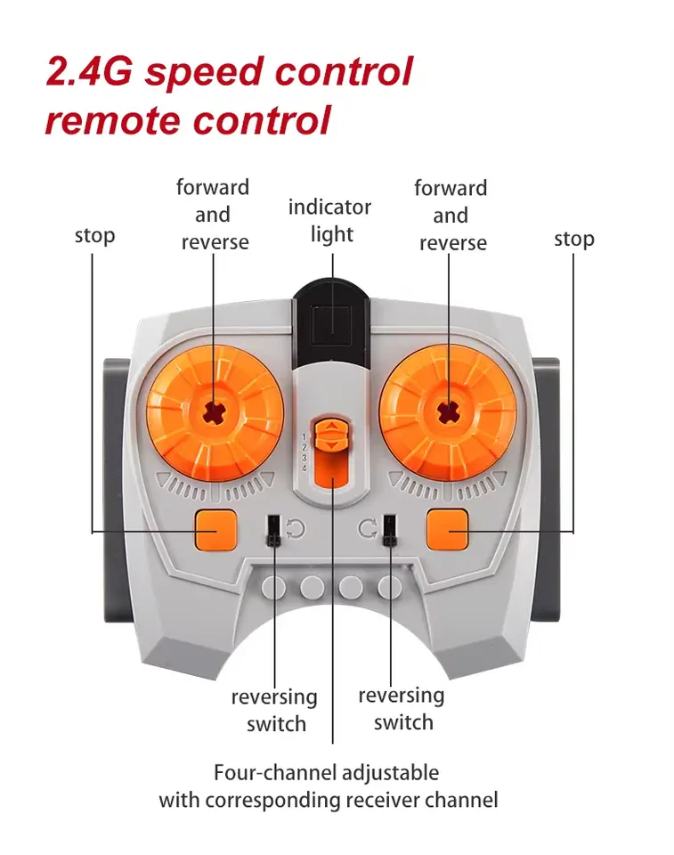 Building block remote control for MOC building blocks, remote control cars, DIY toys 2.4g speed controller+infrared receiver - 4
