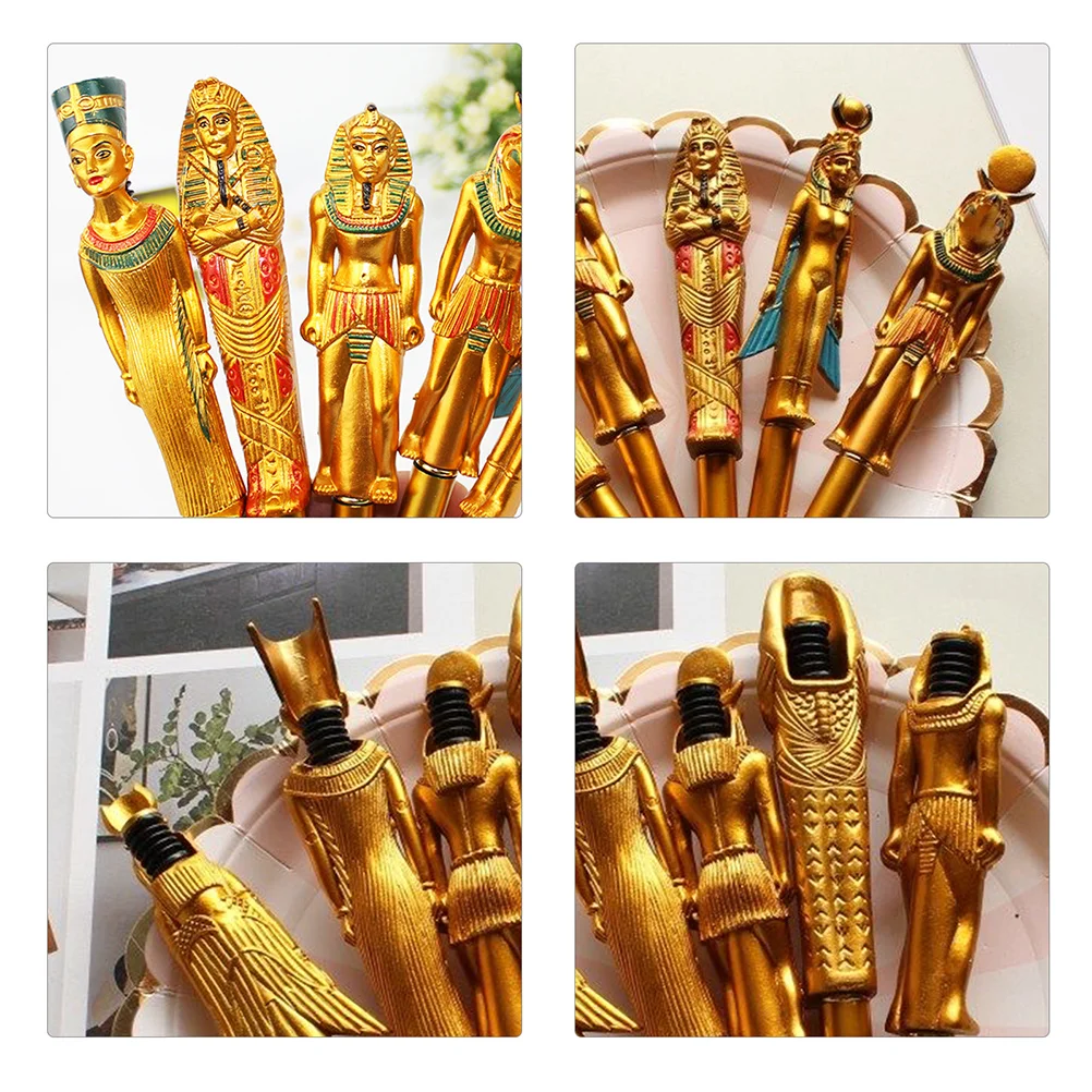 2 قطعة قلم حبر جاف مصر حبر سريع الجفاف أداة كتابة محمولة تصميم مضحك للطلاب البالغين أقلام فنية قديمة هدية إعلانية