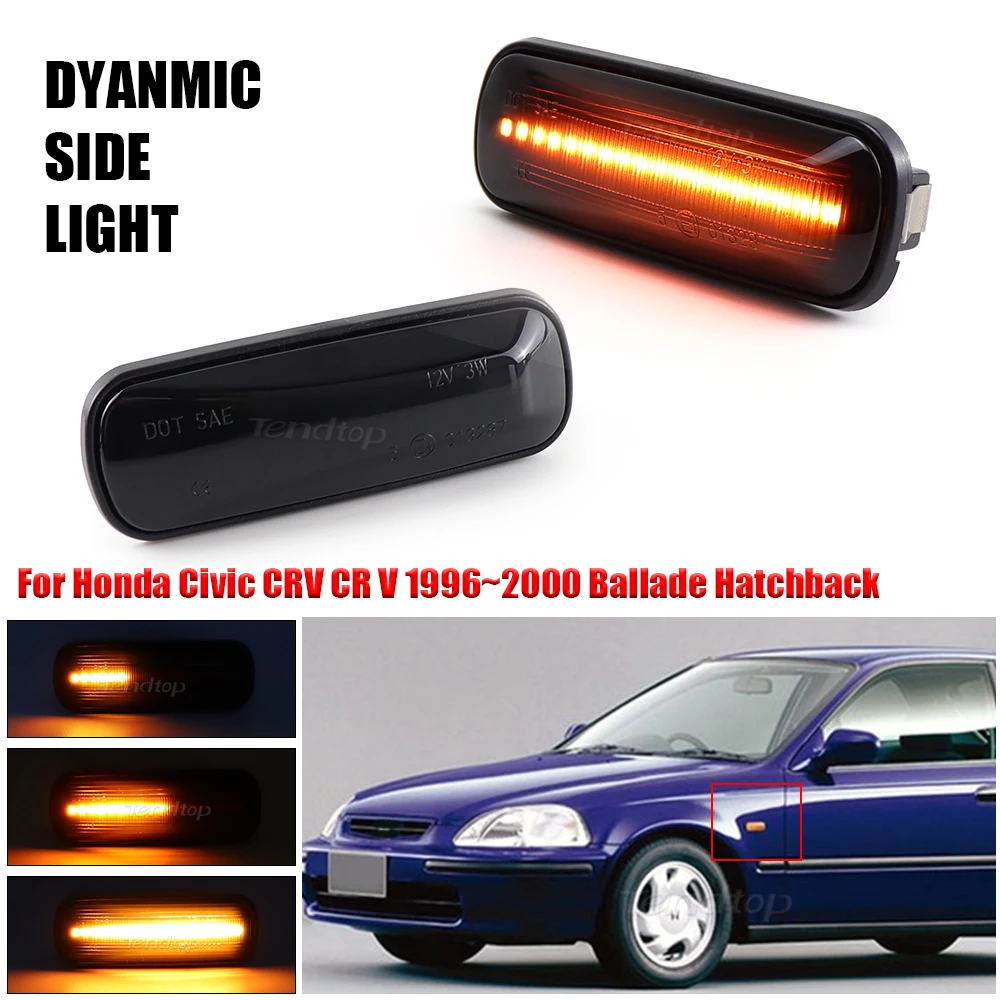 Последовательный мигающий боковой указатель поворота для Honda светодиодный Accord Avancier Civic EJ EK EL 2000 orthсветильник Ia Ballade
