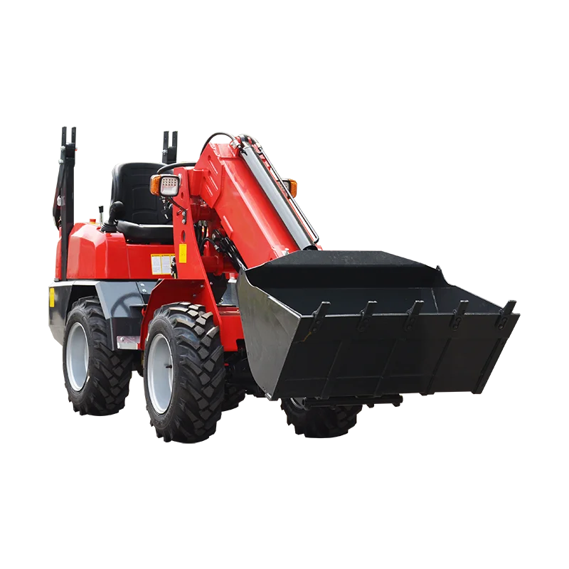 High Quality 4x4 Telescopic Boom Loader 1000kg Small Wheel Loader Hydraulic Mini Wheel Loader Hot Selling