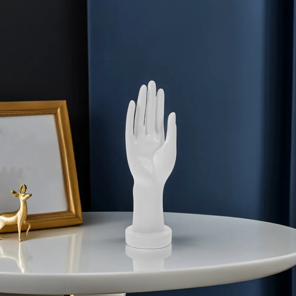 

2 шт. реалистичные пластиковые манекены-держатели для украшений (браслетов, колец) с элегантной белой основой для розничных магазинов и домашнего использования