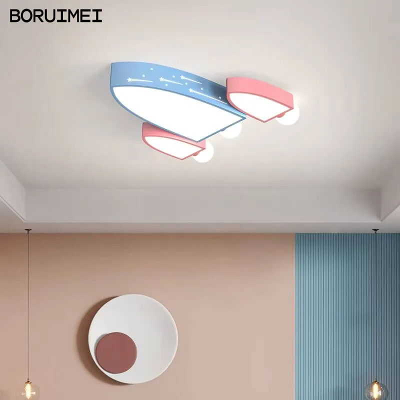 2025 Cartoon Home Furnishing Children's Room Bedroom Room Ceiling Lamp Modern Minimalist Star Love Airplane Boy Cartoon Lighting