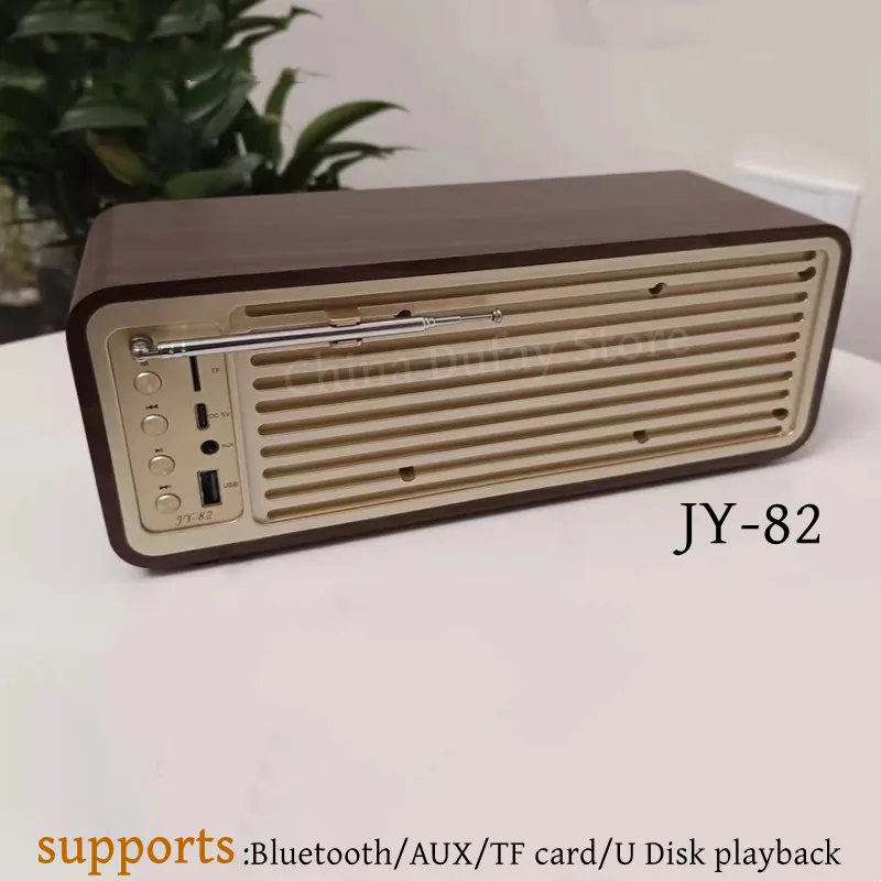 Nostalgic Bluetooth Speaker Bluetooth Sound Retro Classic Speaker Retro Radio Wireless Bluetooth 5.0 Wooden Portable Subwoofer