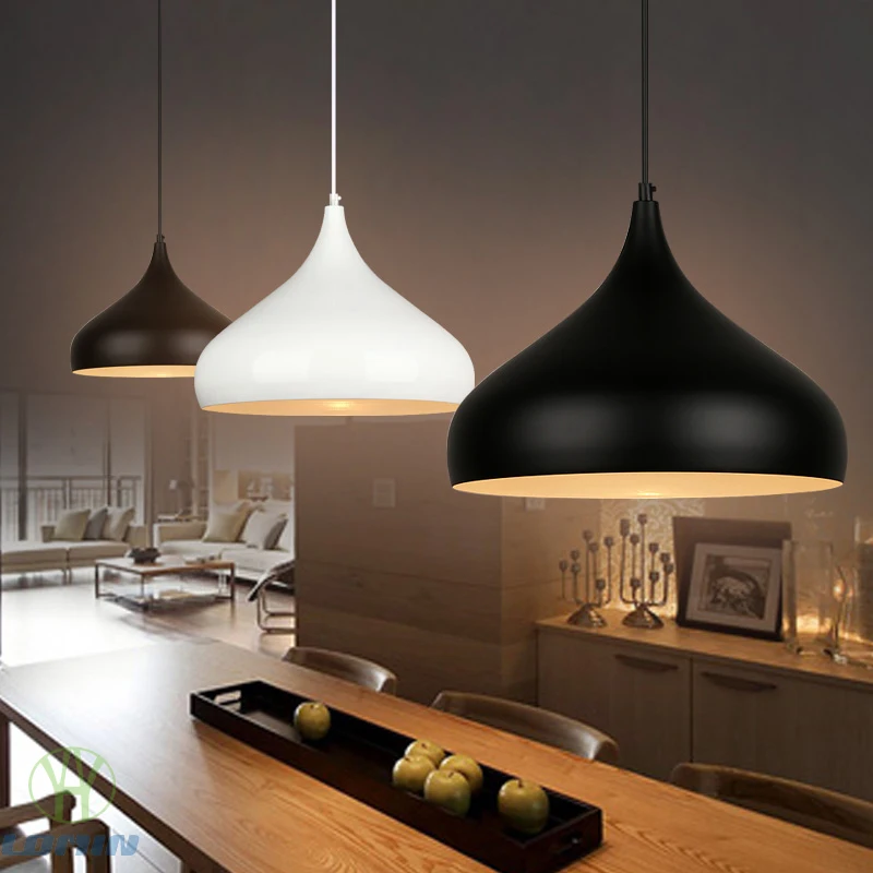 

GEW Minimalism Lustre Pendant Lights Modern Aluminum Suspension E27 Hanging Lamp For Restaurant kitchen Kitchen Cafe island Loft