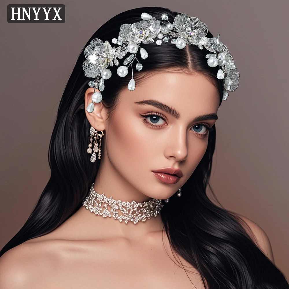 youlapan-絶妙なブライダルウェディングヘッドバンド手作り合金フラワーレディースエレガントな宴会ダンスパーティーヘアアクセサリー-yxa311