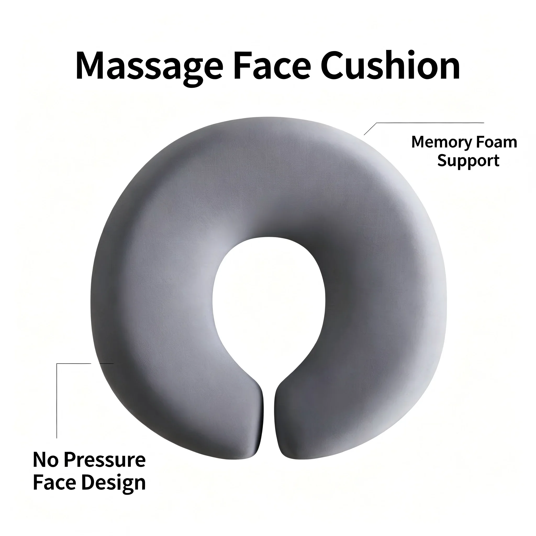

Slow Rebound Memory Foam U Neck Pillow Soft Ice Silk/Plush Cover Portable Travel Neck Cushion for Airplane Car Office Home Sleep