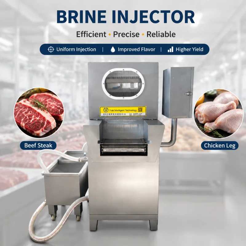 Automatic Meat Salt Brine Saline Injector Machine PLC Meat Chicken Brine Injection Machine Meat Tenderizing Marinade Machine