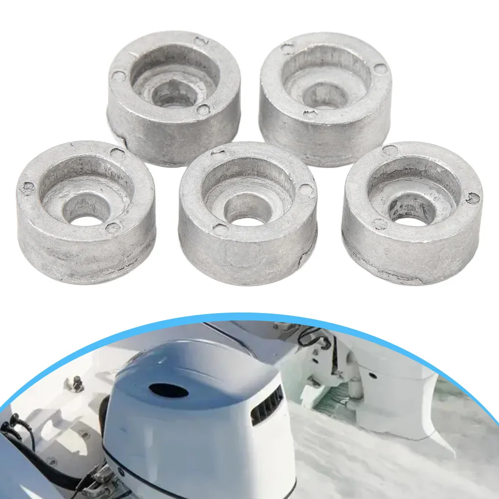 5pcs Round Zinc Anode Set for Suzuki for outboard Motor for 4t 5532187J01 5532187J00 Marine Engine Protection Replacement