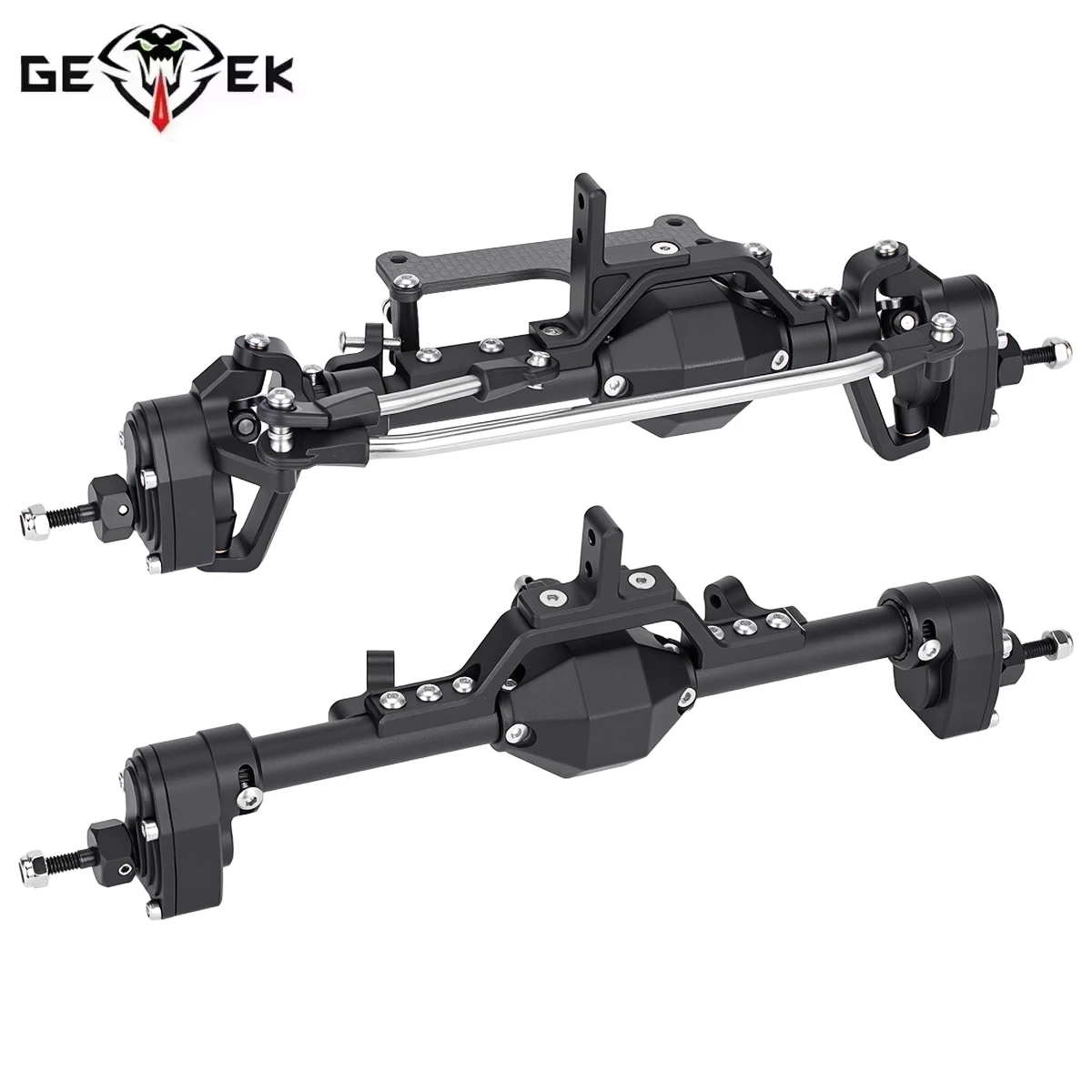 Aluminum Front Rear Portal Axle Complete Set for 1/10 RC Crawler Car UTB Capra LCG Chassis Comp Builds Rigs Upgrade part