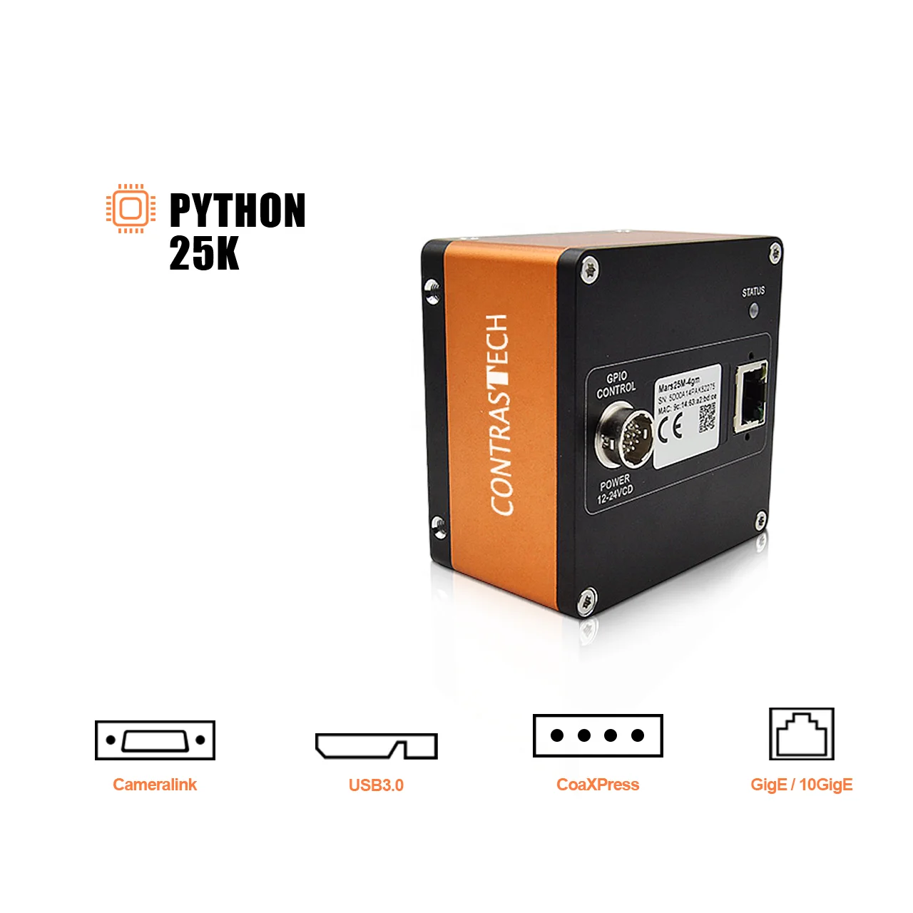 

Mars25MP-43Tgc CE Certificate Python25k 10 Gige Interface 25-megapixel Industrial Area Scan Camera for Defect Detection