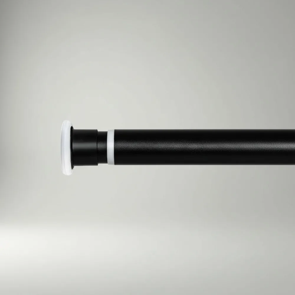 

Adjustable Tension Curtain Rod 43-162 Inch Heavy Duty No Drill Spring Pole for Windows Bathroom Patio