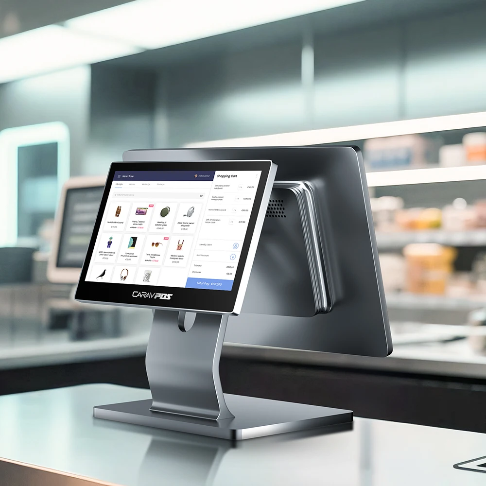 New Design Supermarket Use Pos Machine Cash Register Touch Screen All in One Pos System