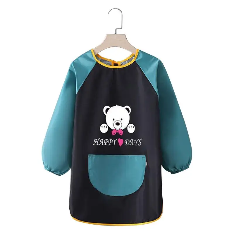 Cartoon Baby Bibs Waterproof Long Sleeve Apron Feeding Smock Bib Kids Apron Painting Drawing Coat For Children