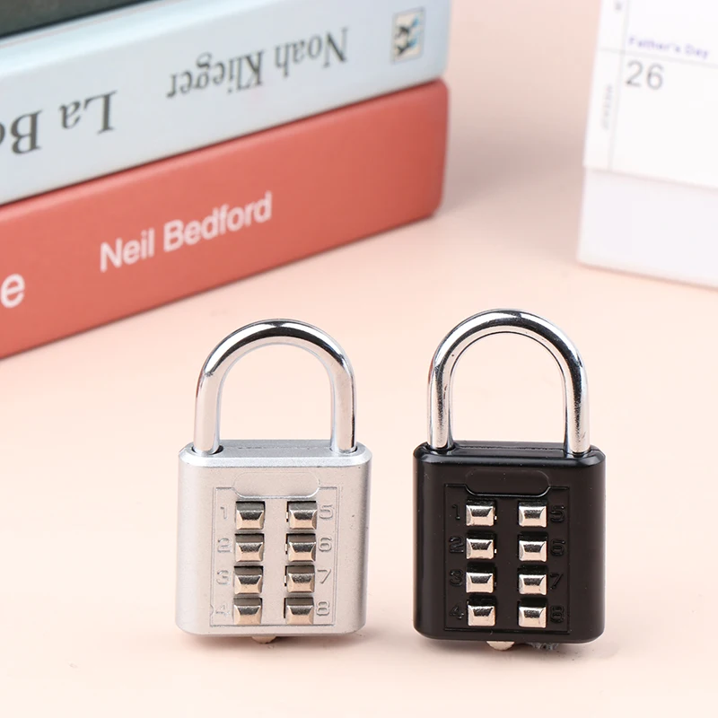 8 Digits Password Code Combination Padlock Zinc Alloy Suitcase For Luggage Travel Code Smart Lock Code Keyed Anti-thieft Lock