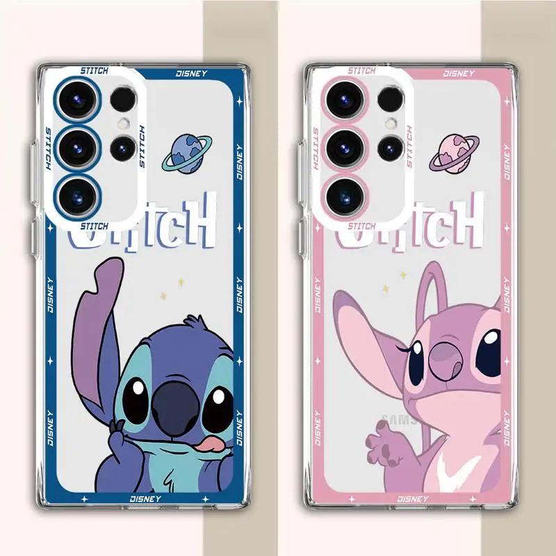 Fashion Cool Stitch A-angie phone cases for Samsung Galaxy S24 S23 Plus FE S22 S20 S21 Ultra G71 G32 G52 X3 Clear fundas cover