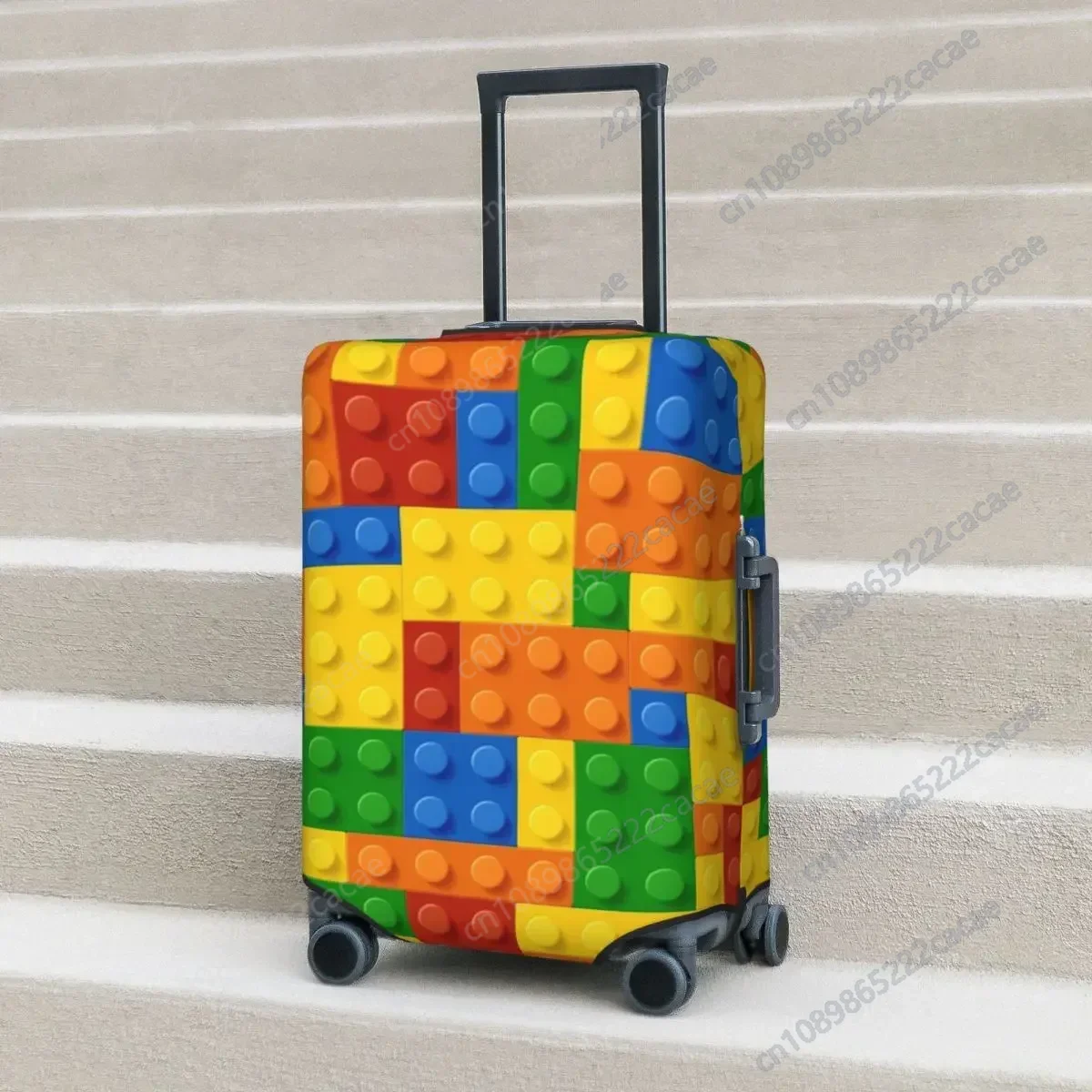 Building Blocks Printed Suitcase Cover Construction Brick Practical Business Protector Luggage Accesories Vacation