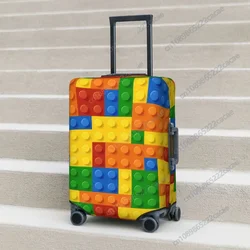 Building Blocks Printed Suitcase Cover Construction Brick Practical Business Protector Luggage Accesories Vacation