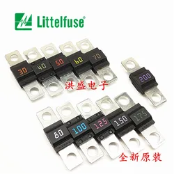 Littelfuse 498 Series MIDI Small Bolt Type Car Fuse + Fuse Base Auto Fuse 30A 40A 50A 60A 70A 80A 100A 125A 150A 175A 200A 32V