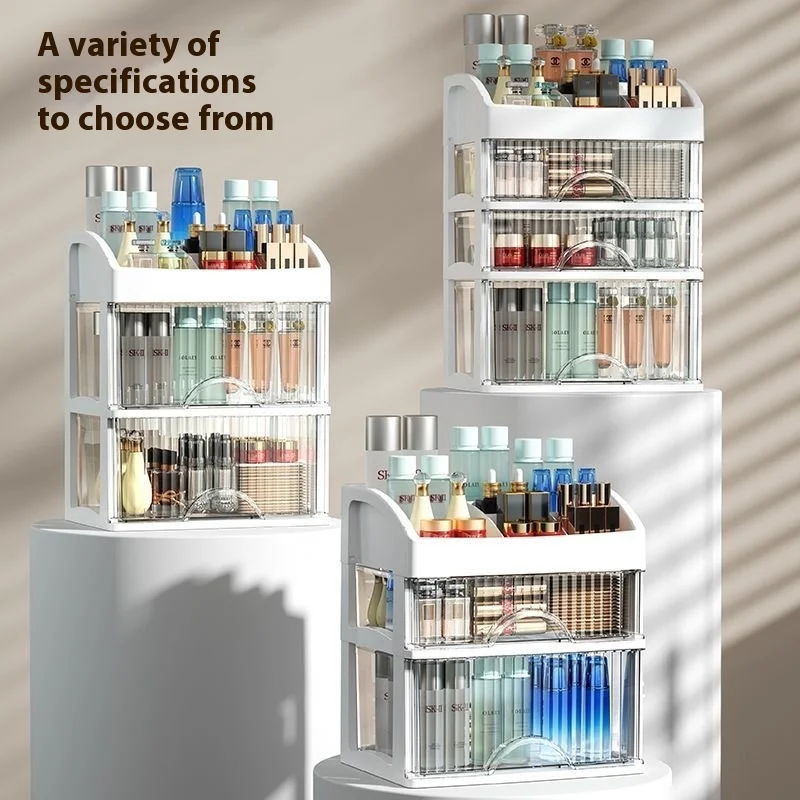 Jewelry Makeup Drawer Storage Box Perfume Organizer Multi-Functional Cosmetic Organizer Home Desktop Skin Care Makeup Case