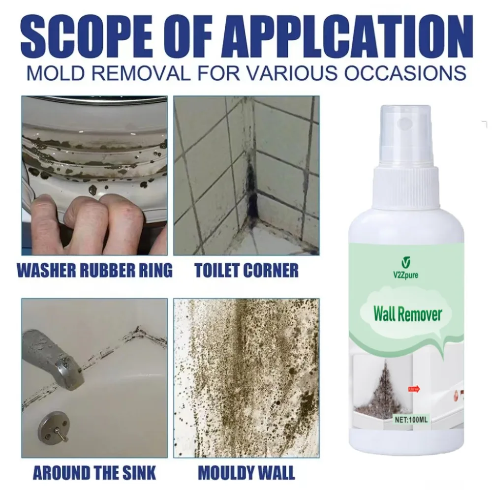 New Mold Remover Spray Prevent Fungus Furniture Tile Wall Stains Removal Sink Descale Antibacterial Bathroom Mildew Cleaning Age