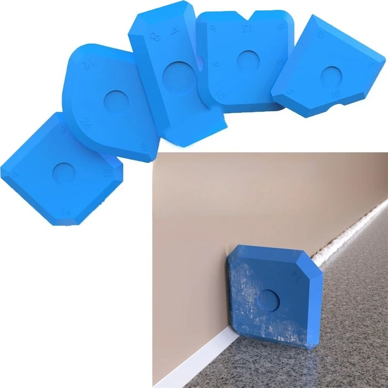 مجموعة أدوات السد مكونة من 5 قطع، مكشطة ملعقة مانعة للتسرب من السيليكون، أدوات إصلاح الحواف، منظف حواف بلاط الأرضيات