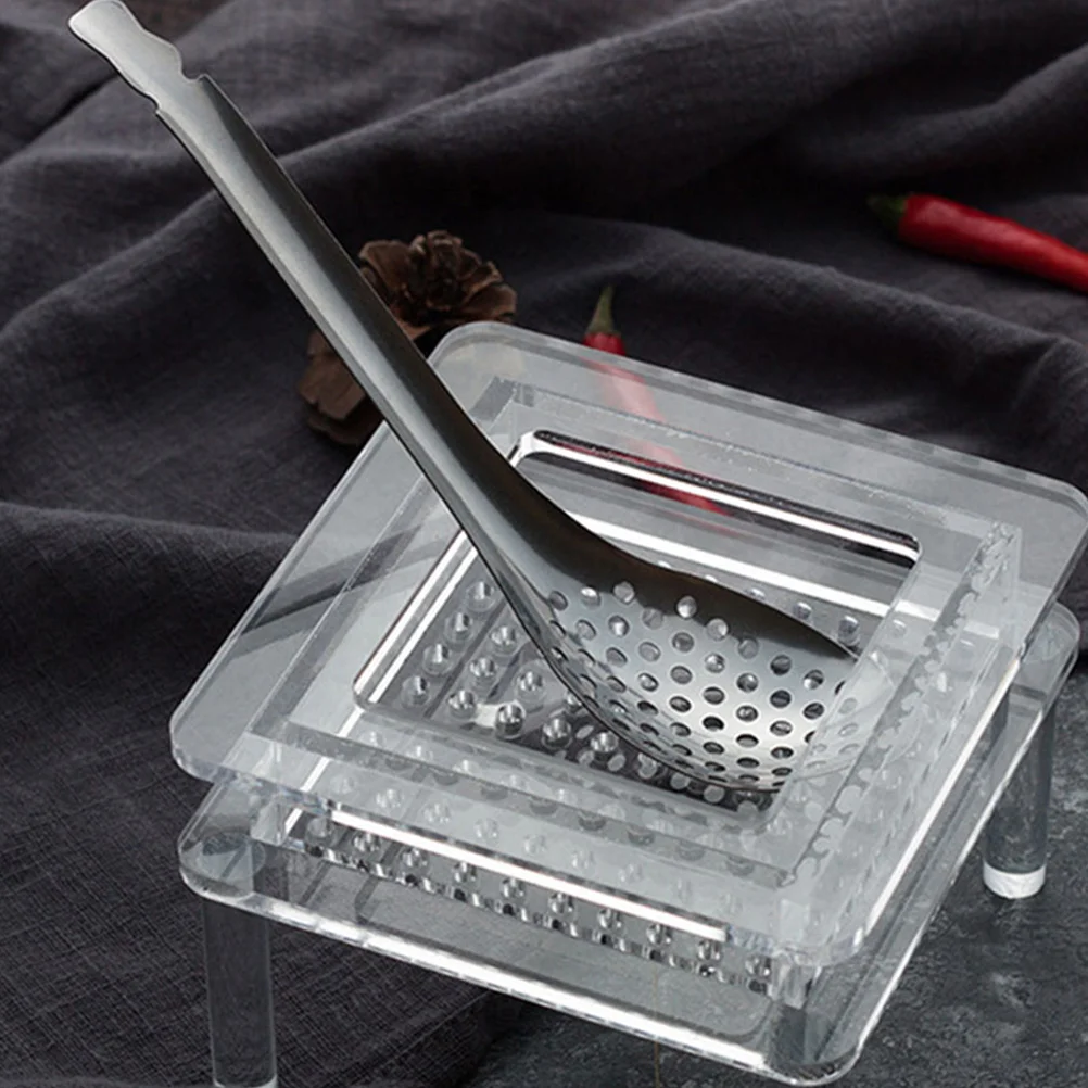 

6Pcs Stainless Steel Caviar Colanders Slotted Spoons Ergonomic Handle Kitchen Gadgets Multipurpose Food Scoops Home Use